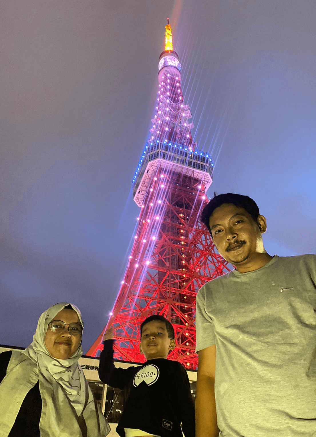 Me, Lagrange, and Hasan vacation in Tokyo Tower Japan 2024